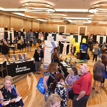Hanna Resource Group exhibit booth at conference