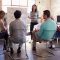 Photo of a team conducting an organizational development exercise at a whiteboard