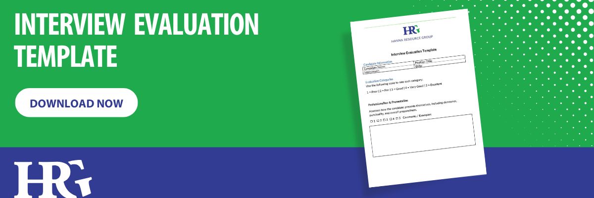 Download Banner with Button - Interview Evaluation Template - Hanna Resource Group